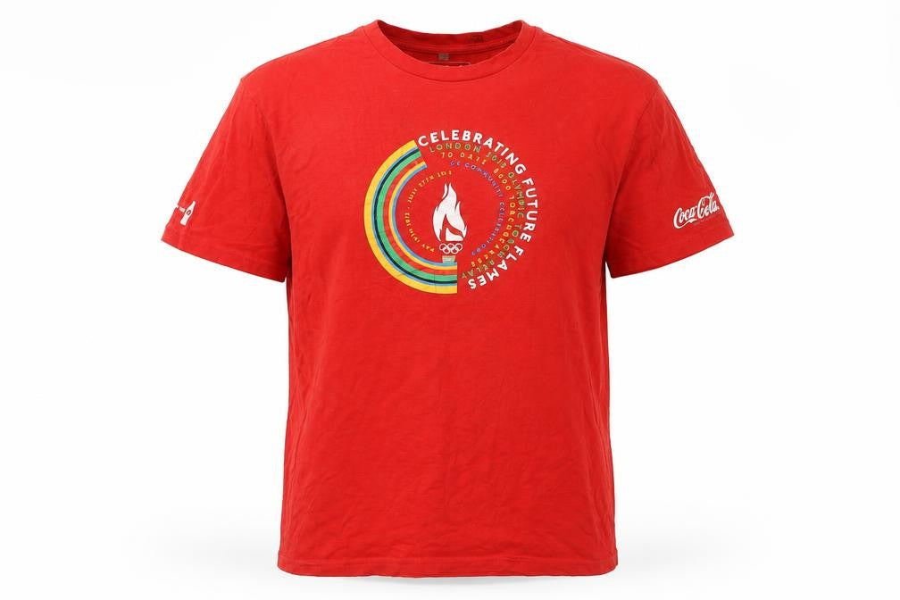 Coca-Cola Men's Red XL Olympic T-Shirt - Eco-Friendly