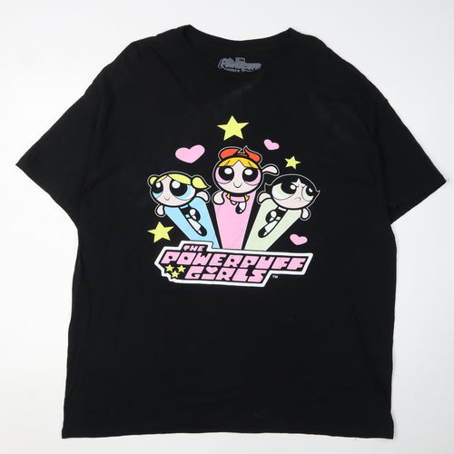 Cartoon Network Unisex Black 2XL Powerpuff T-Shirt
