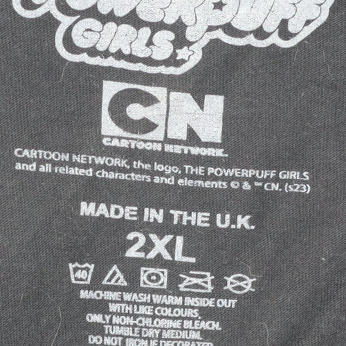 Cartoon Network Unisex Black 2XL Powerpuff T-Shirt