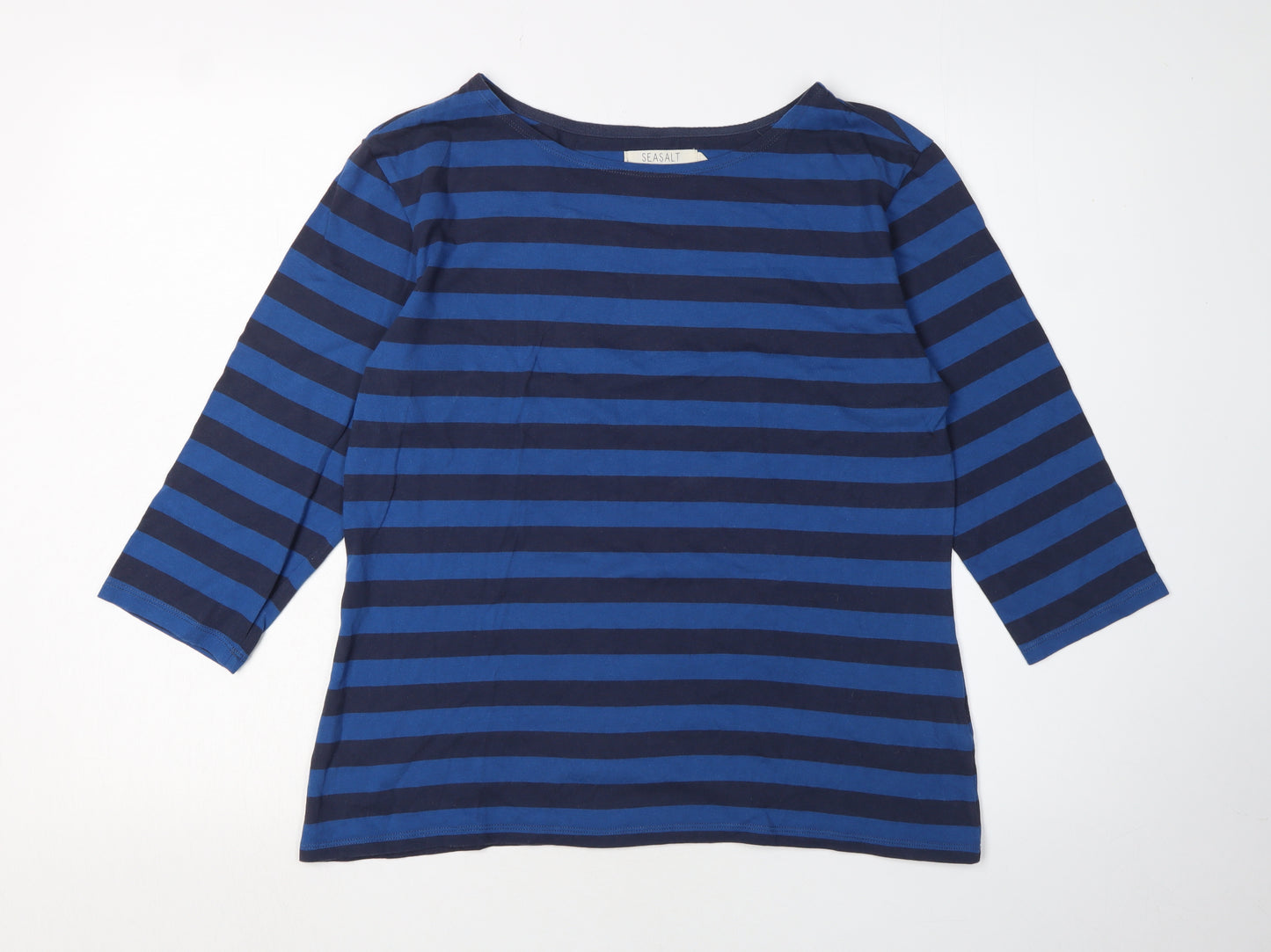 Seasalt Women's Blue Stripe Sailor T-Shirt Size 14