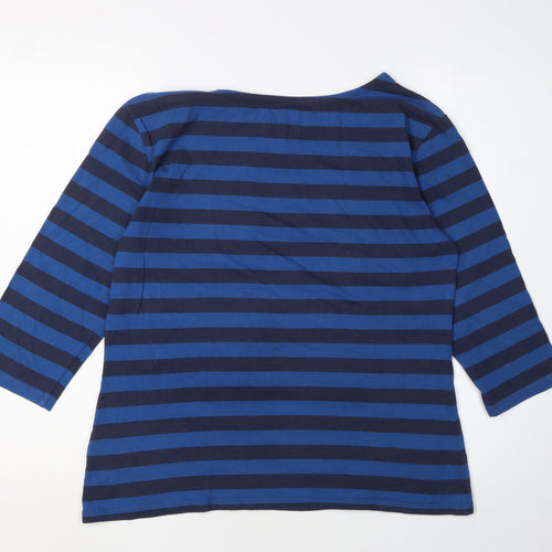Seasalt Women's Blue Stripe Sailor T-Shirt Size 14