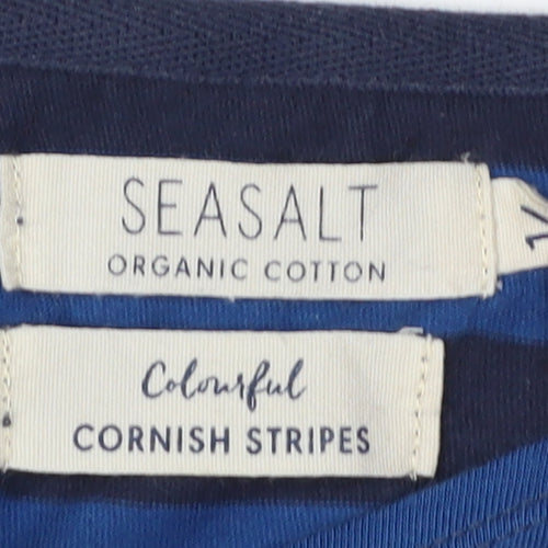 Seasalt Women's Blue Stripe Sailor T-Shirt Size 14