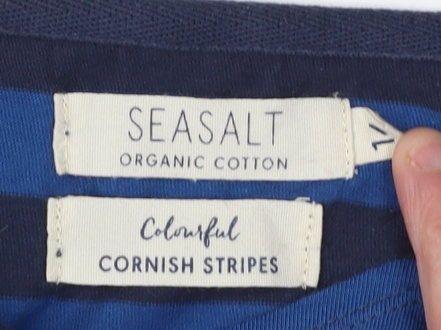 Seasalt Women's Blue Stripe Sailor T-Shirt Size 14