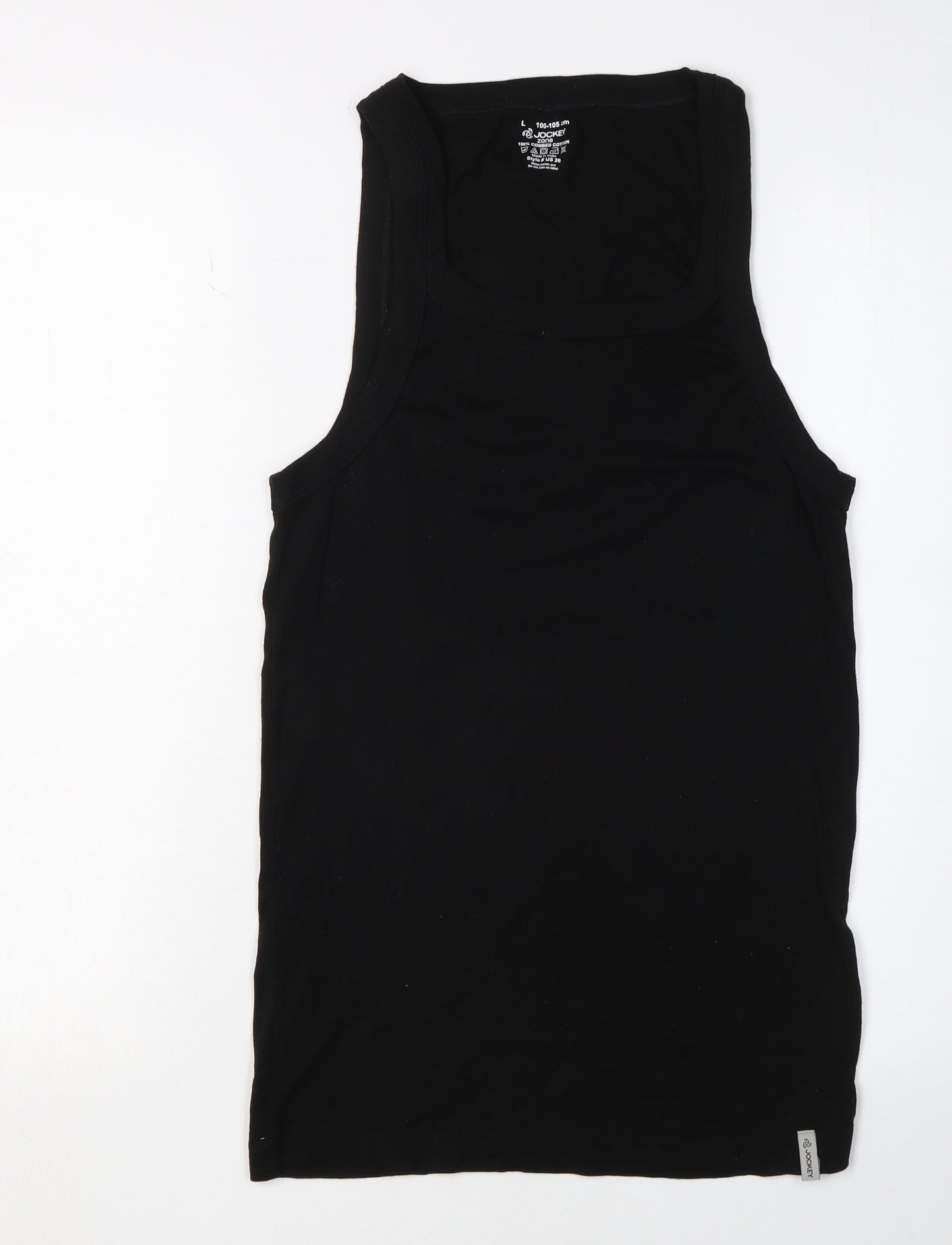 Jockey Black Tank Top, Unisex Adults L, Basic Style