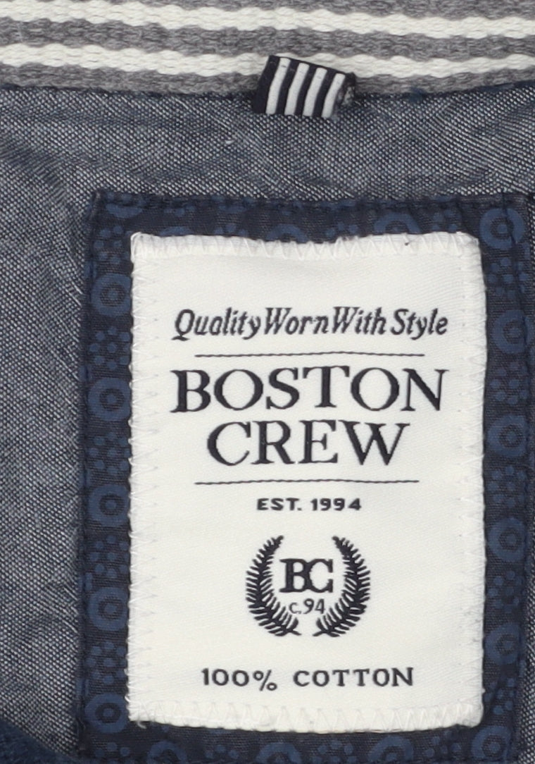 Boston Crew Men's Multicoloured Striped Polo 3XL