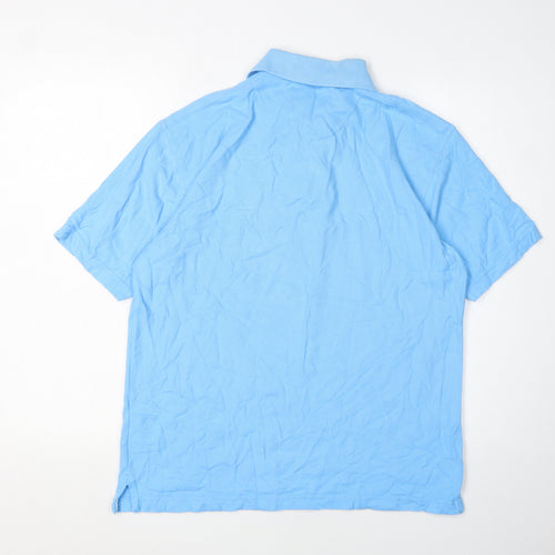 Bosideng Men's Blue Polo Shirt Medium Cotton Casual