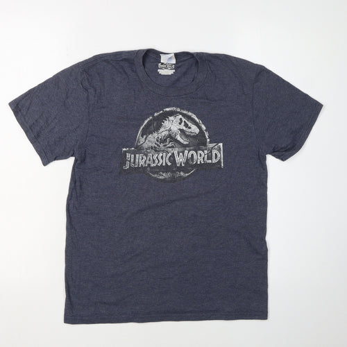 Boys Blue Jurassic World Graphic T-Shirt L