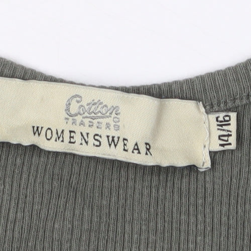 Cotton Traders Women’s Green Tank, Size 14, Basic Style