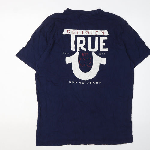 True Religion Blue Men's L Graphic Print T-Shirt