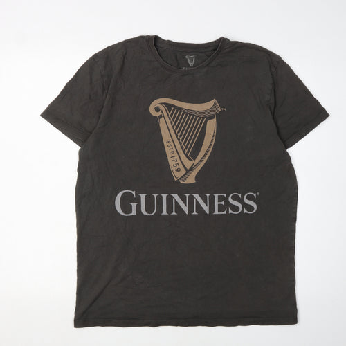 Guinness Men's Black L Cotton Logo T-Shirt