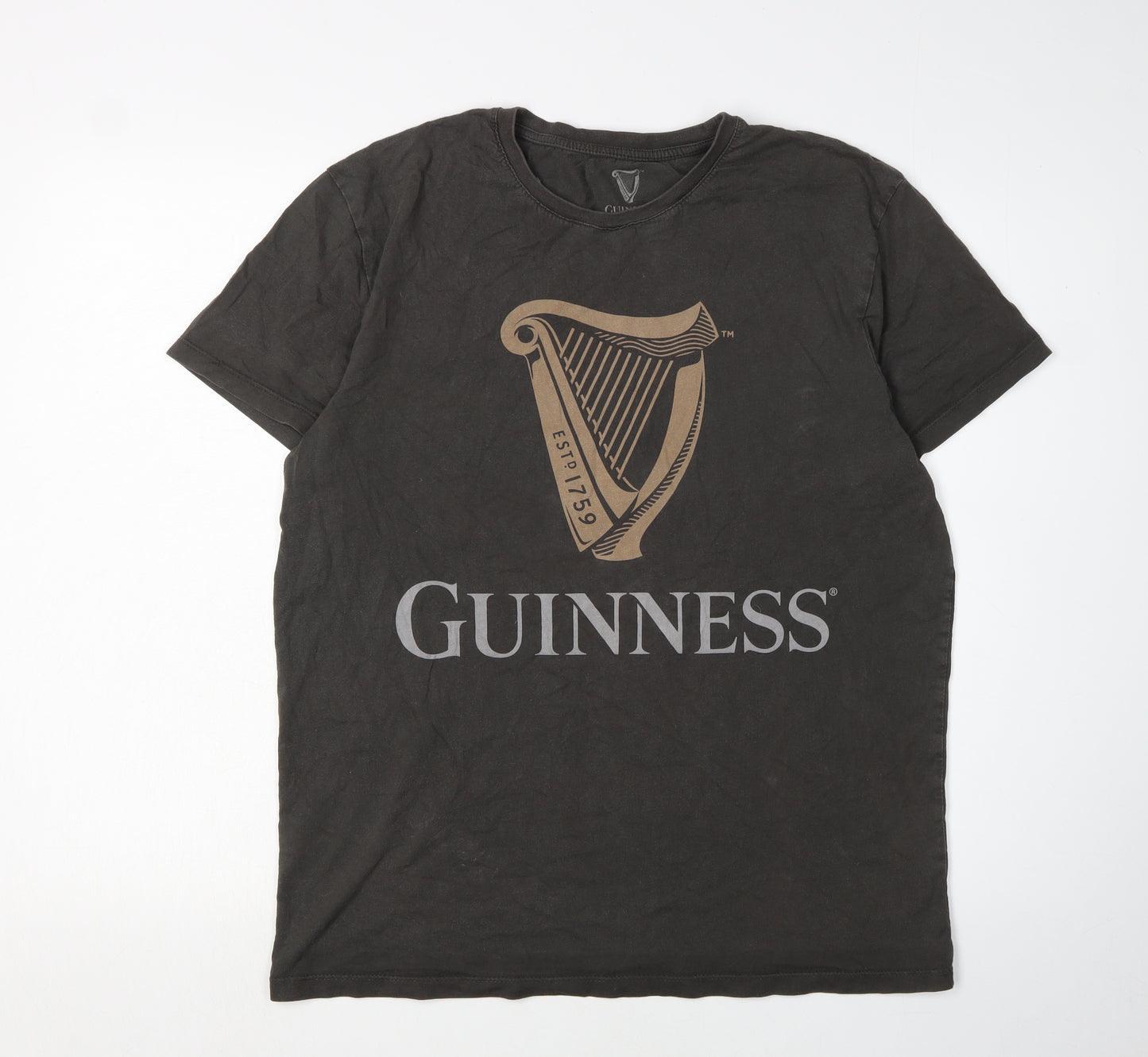 Guinness Men's Black L Cotton Logo T-Shirt