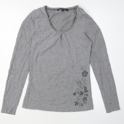 Peter Storm Womens Grey Long Sleeve Basic Top Size 8