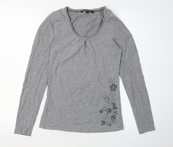 Peter Storm Womens Grey Long Sleeve Basic Top Size 8