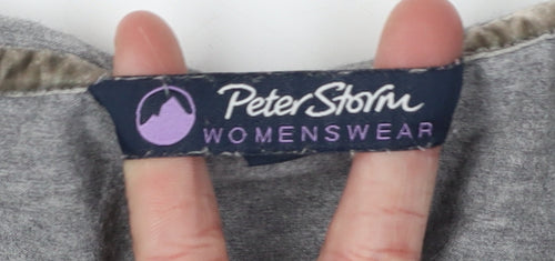 Peter Storm Womens Grey Long Sleeve Basic Top Size 8
