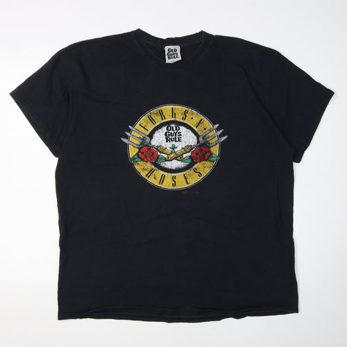 Old Guys Rule Men's Black XL Rock T-Shirt