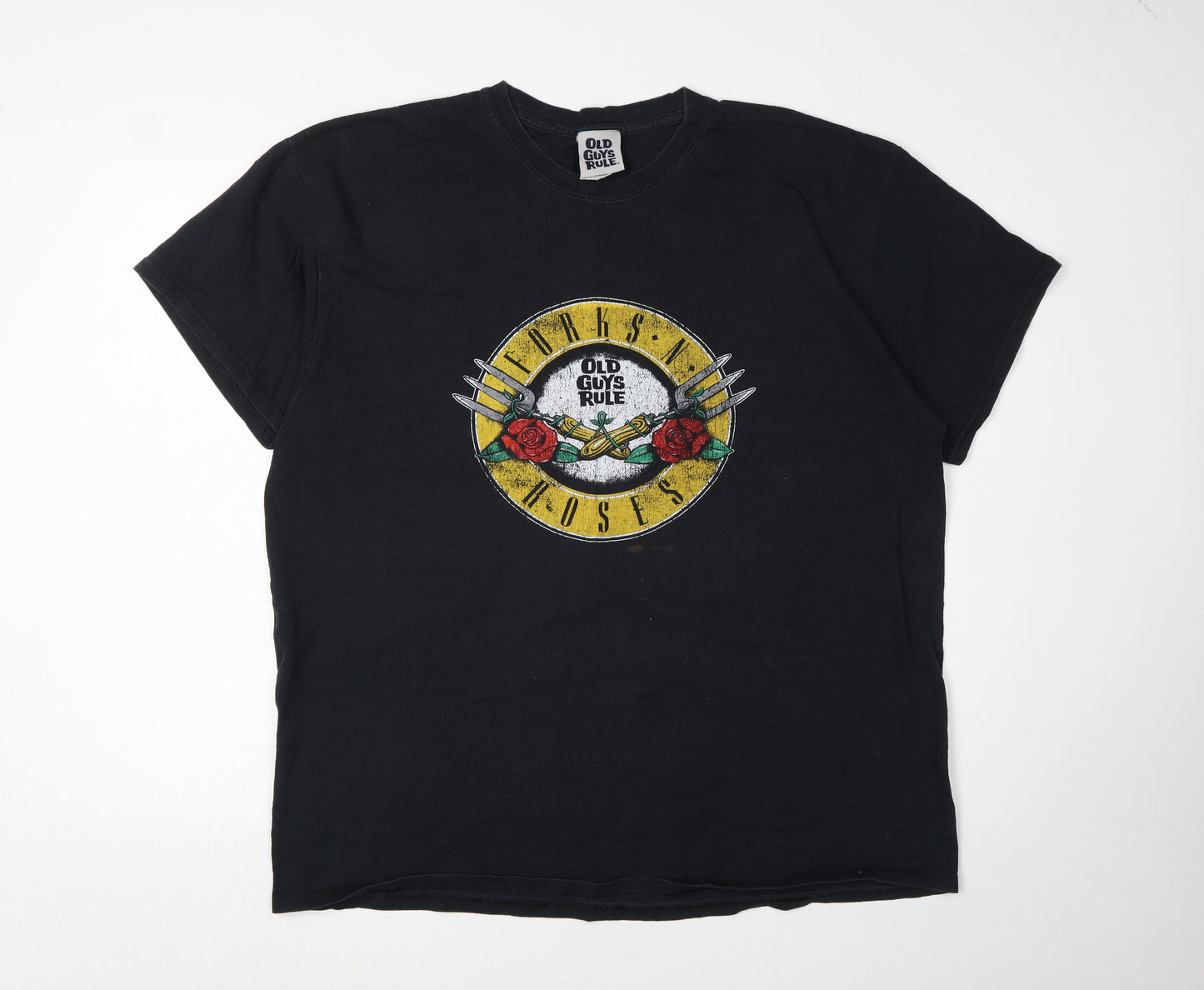 Old Guys Rule Men's Black XL Rock T-Shirt