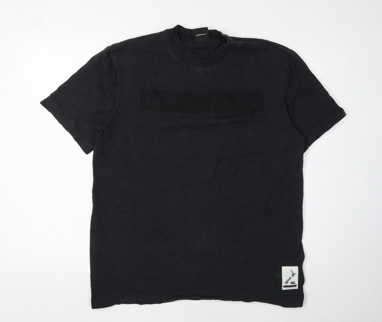 Canterbury Men's Black Crew Neck T-Shirt, Size M