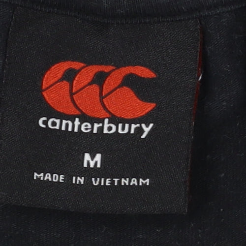 Canterbury Men's Black Crew Neck T-Shirt, Size M