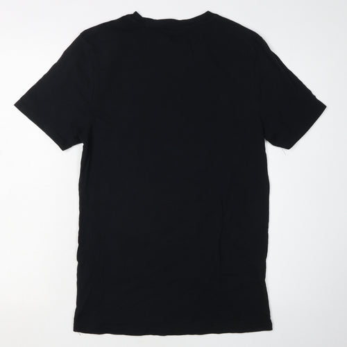Elf Men's Black Christmas T-Shirt, Size S, Cotton Crew Neck