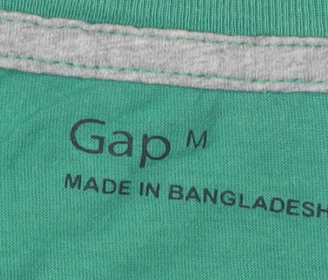 Gap Men's Green Graphic Print T-Shirt M