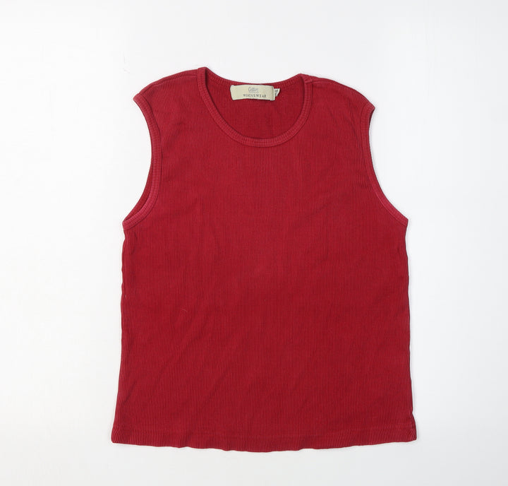 Cotton Traders Women's Red Tank Top Size 14