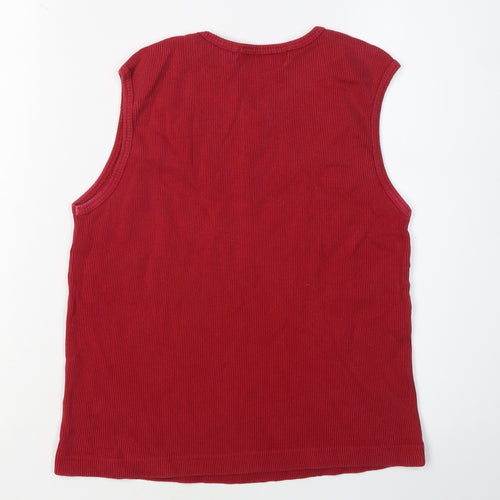 Cotton Traders Women's Red Tank Top Size 14