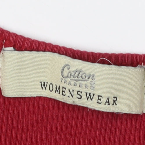 Cotton Traders Women's Red Tank Top Size 14