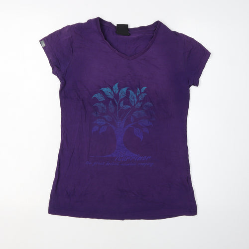Karrimor Women Purple V-Neck T-Shirt Casual Regular