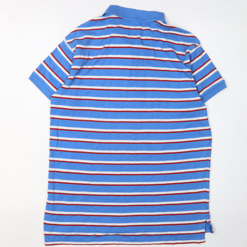 U.S. Polo Assn. Men's Blue Striped Slim Fit Polo S