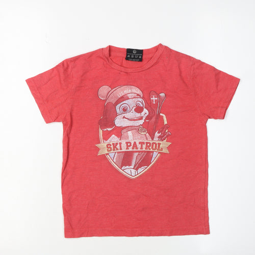 UP Boys Red Ski Patrol T-Shirt 4 Years Jersey Graphic