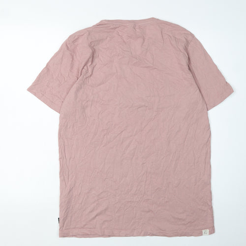 Protest Men's Pink Graphic Print T-Shirt, Large