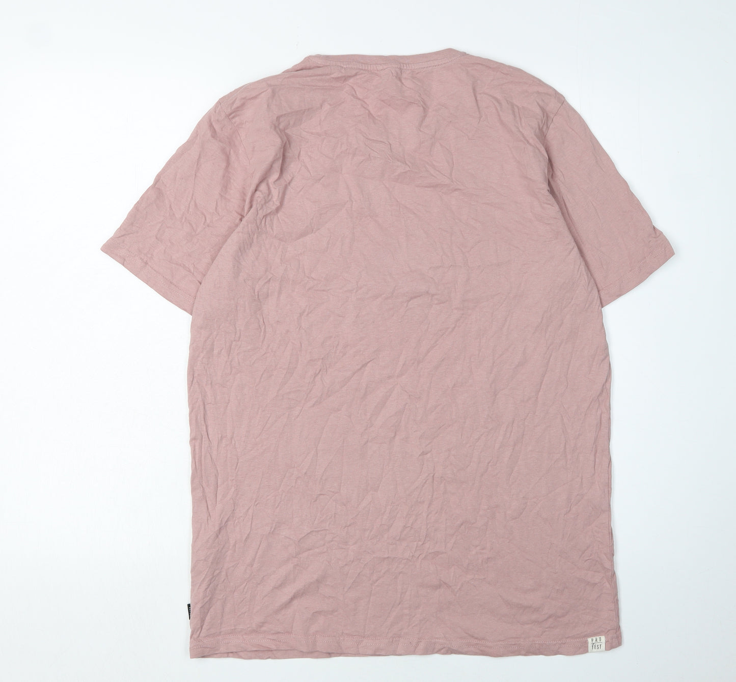 Protest Men's Pink Graphic Print T-Shirt, Large