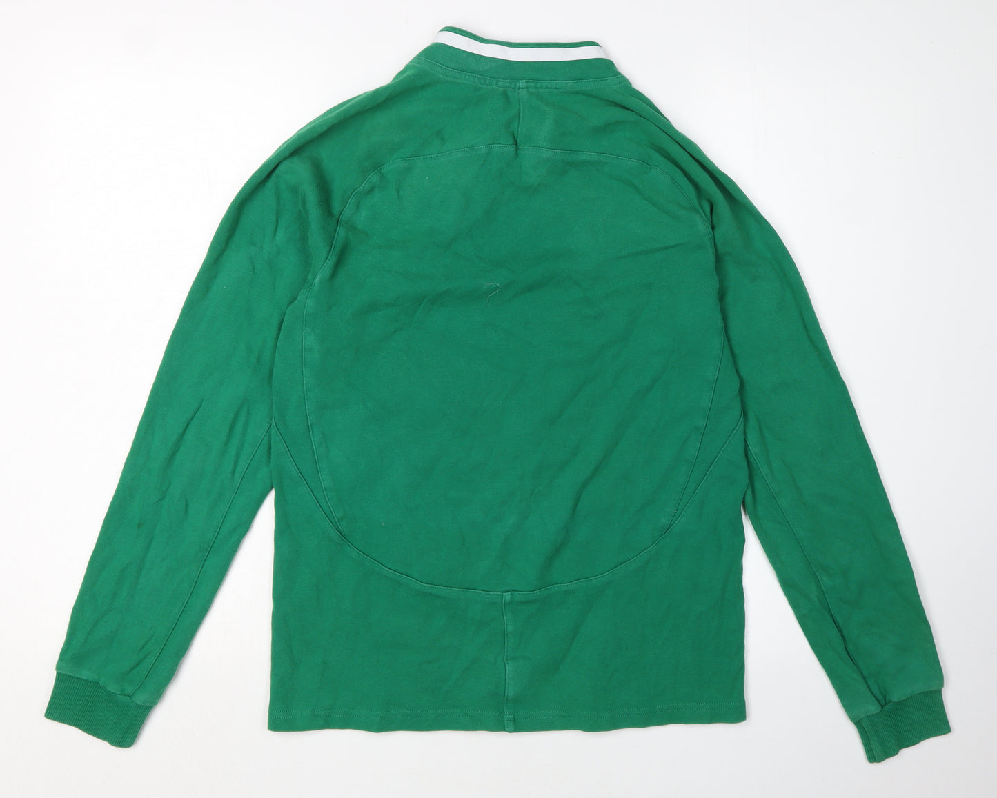 Puma Men's Small Green Rugby Jersey Long Sleeve