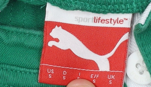 Puma Men's Small Green Rugby Jersey Long Sleeve