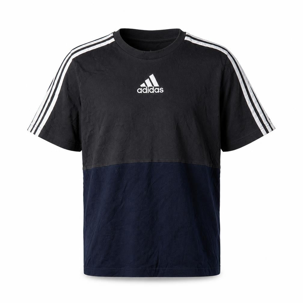 Front view of Adidas Men's Black Medium Short Sleeve T-Shirt