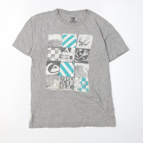 Quiksilver Women's Grey Graphic T-Shirt, Regular Fit 12