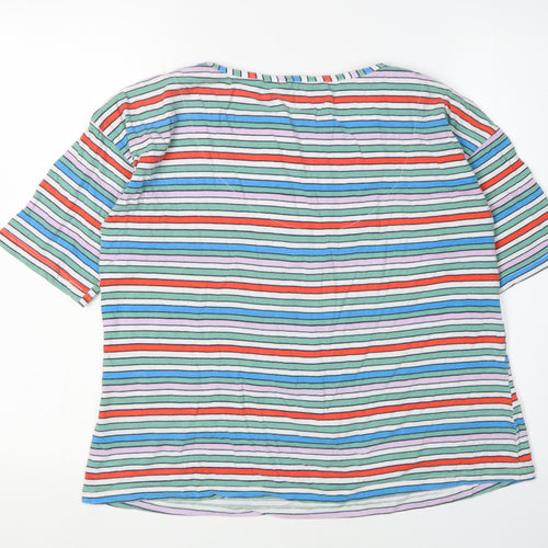 Lily & Me Women's Multicoloured Striped T-Shirt Size 12