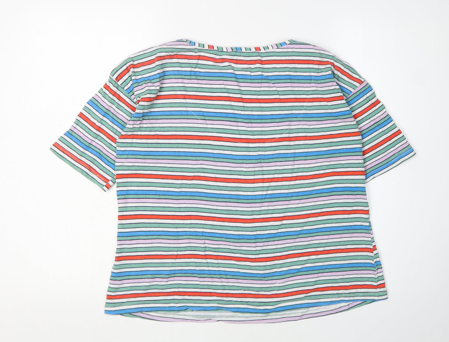 Lily & Me Women's Multicoloured Striped T-Shirt Size 12