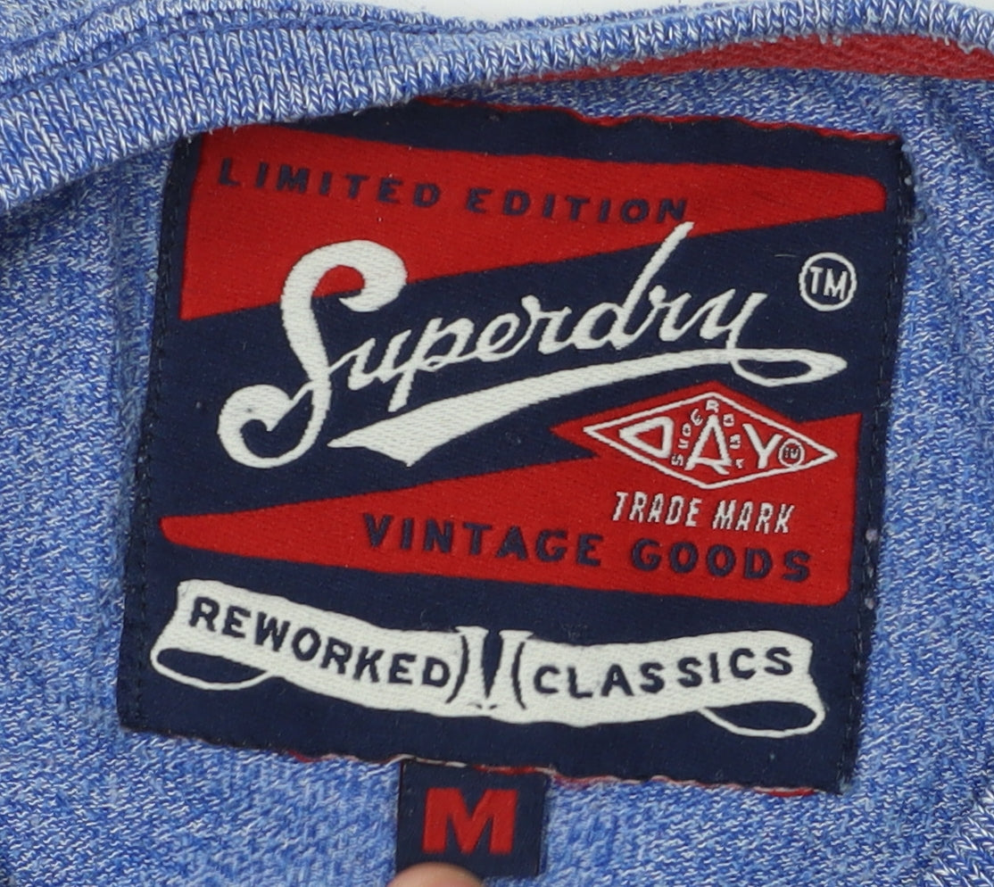 Superdry Men's Blue Crew Neck T-Shirt Medium