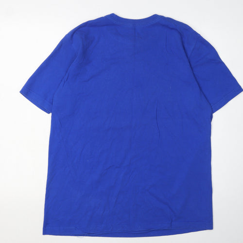 Nike Mens Blue Graphic Print T-Shirt Regular Fit Size L