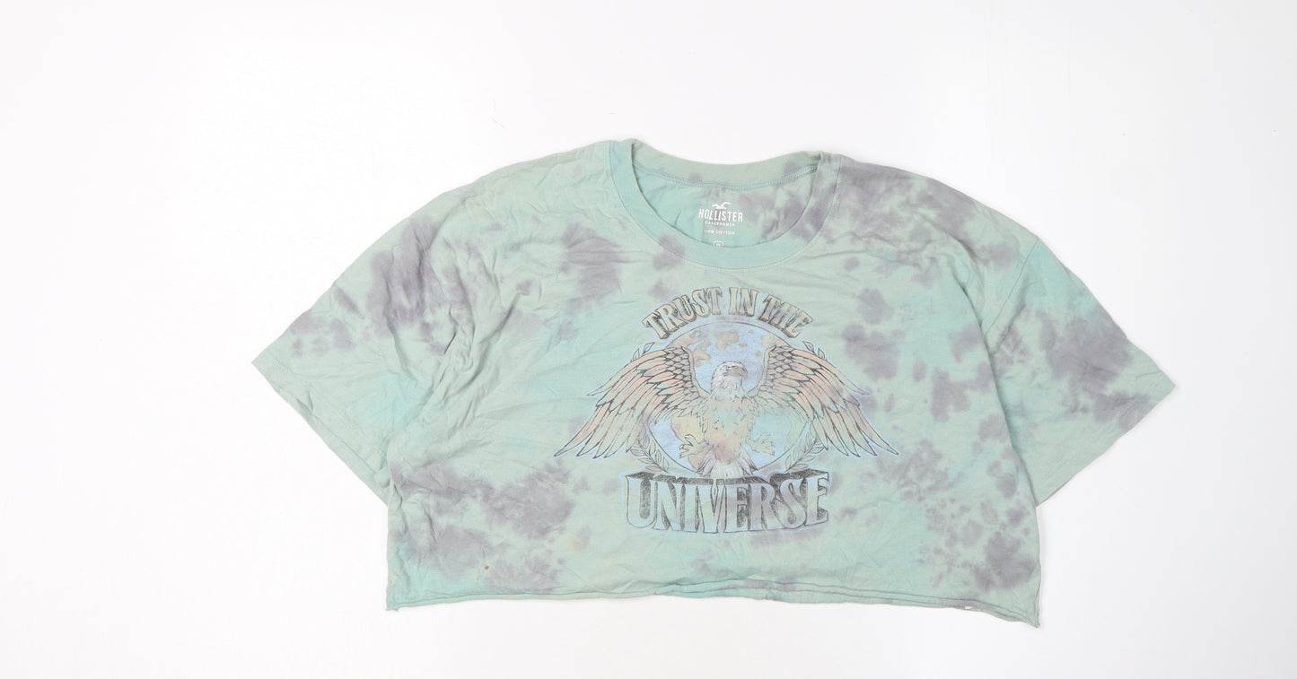 Hollister Unisex Multicoloured Cropped T-Shirt M
