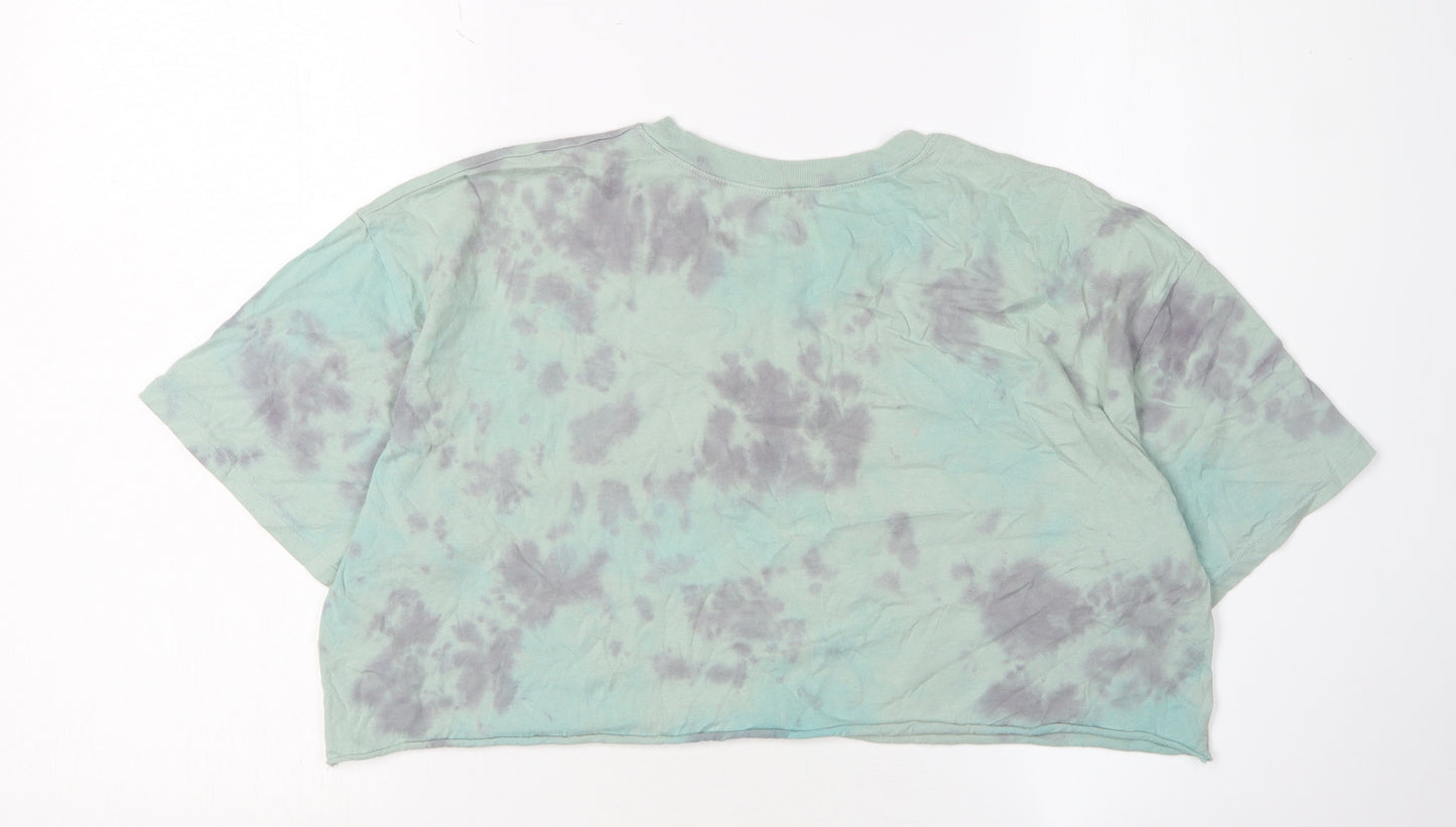 Hollister Unisex Multicoloured Cropped T-Shirt M