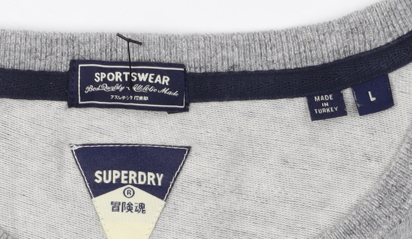 Superdry Men's Grey Athletic Graphic T-Shirt L