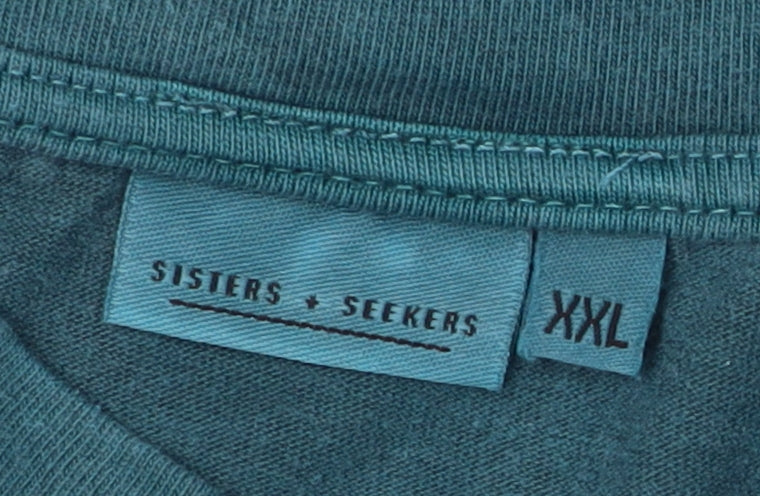 Sisters + Seekers Blue Graphic T-Shirt 2XL Unisex