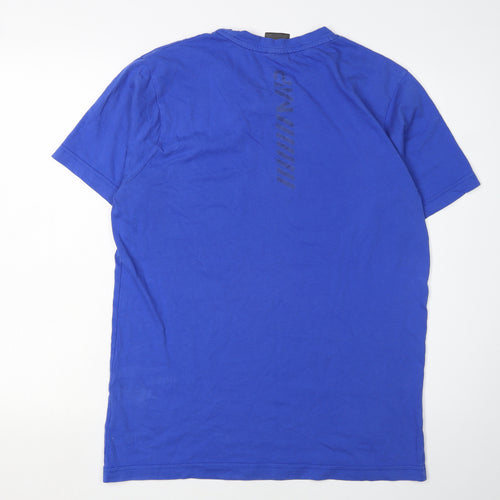 MP Men's Blue Basic Cotton T-Shirt, Short Sleeve, Size M