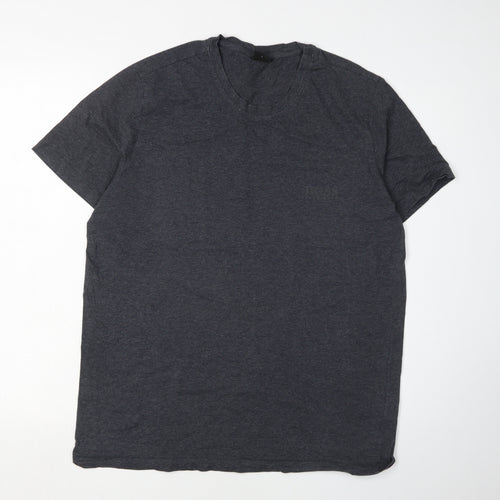 Hugo Boss Men's Grey Cotton T-Shirt, Large