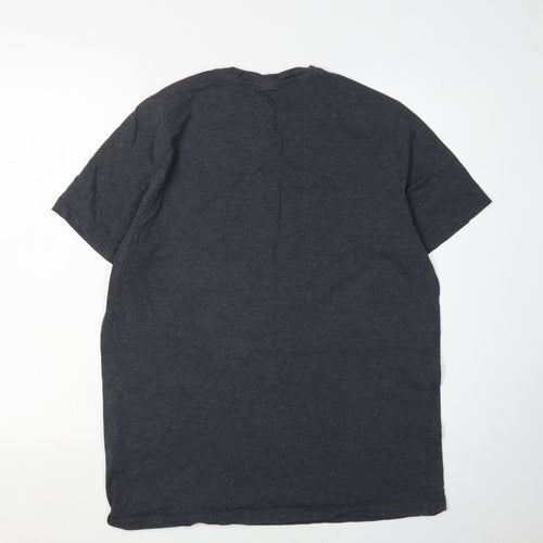 Hugo Boss Men's Grey Cotton T-Shirt, Large
