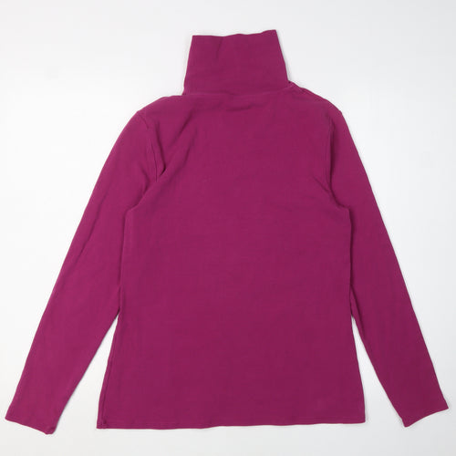 Boden Women's Purple Jersey Roll Neck Top L