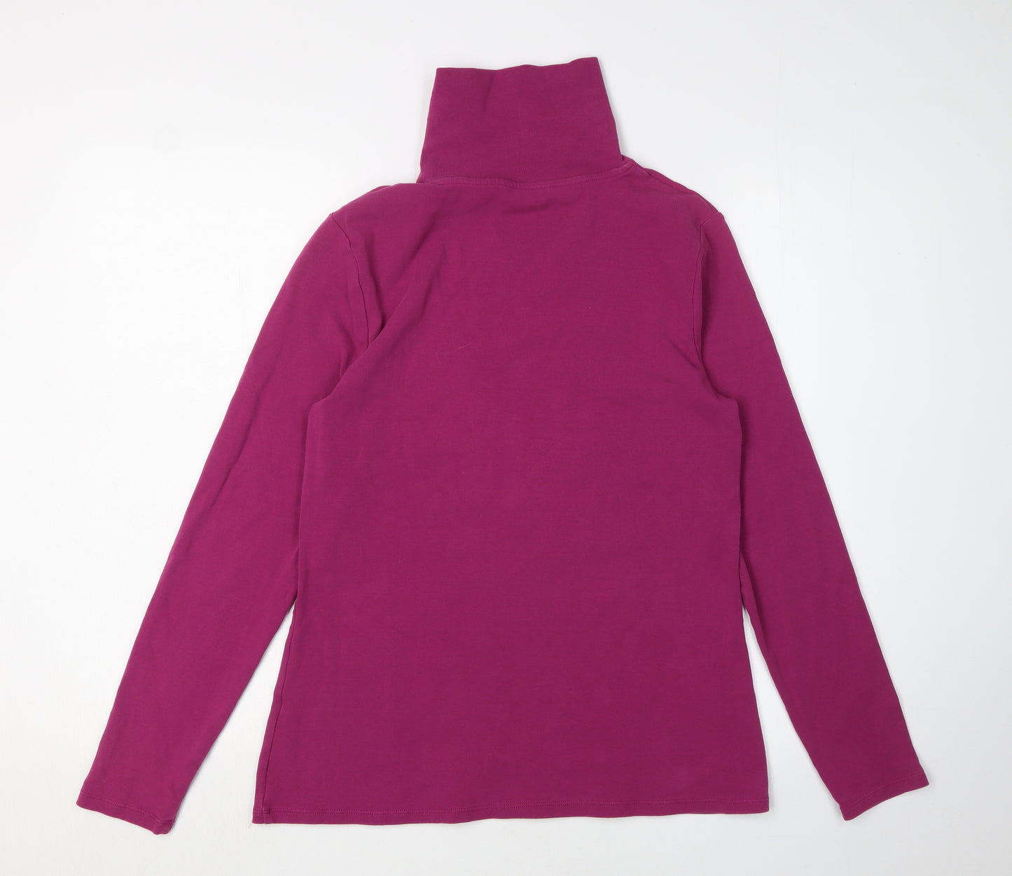 Boden Women's Purple Jersey Roll Neck Top L