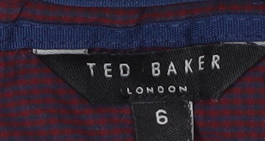 Ted Baker Men's Purple Polo Shirt L Short Sleeve Button